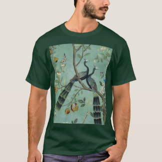 A Teal of Two Birds Chinoiserie Graphic T Shirt