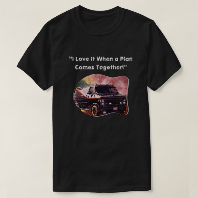 A-Team Inspired Van Design Retro TV 80-talet T Shirt (Design framsida)