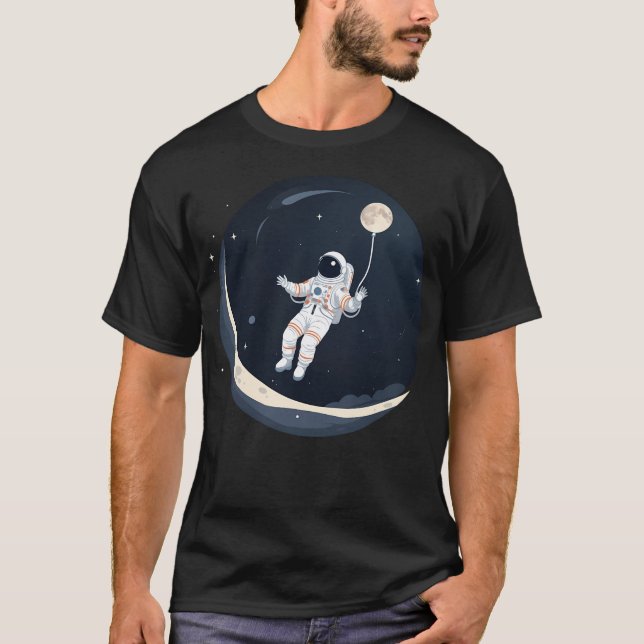 A Tecknad Astronaut T Shirt (Framsida)