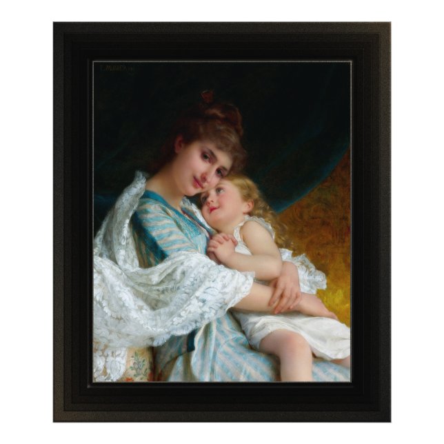 A Tender Embrace av Emile Munier Fototryck (Framsidan)