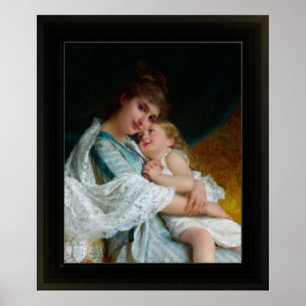 A Tender Embrace av Emile Munier Poster