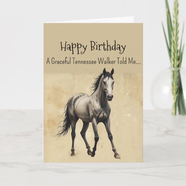 A Tennessee Walking Horse Personality Birthday Kort (Framsida)