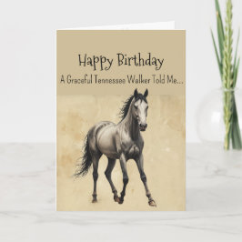 A Tennessee Walking Horse Personality Birthday Kort