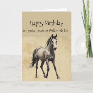 A Tennessee Walking Horse Personality Birthday Kort