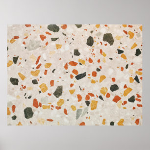 A terrazzo färg red och grönt och gult i oron poster