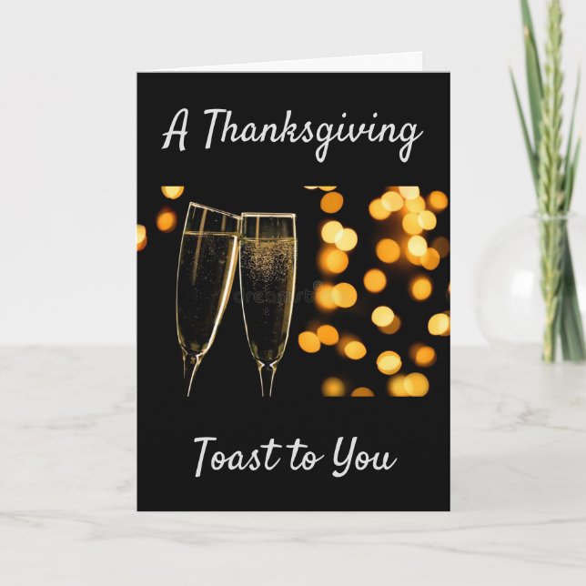 A **THANKSGIVING TOAST** HELGKORT (Framsida)
