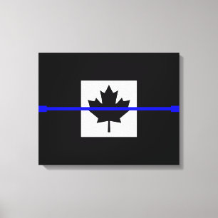 A Thin Blue Line Canadian Flagga Canvastryck