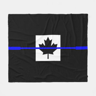 A Thin Blue Line Canadian Flagga Fleecefilt