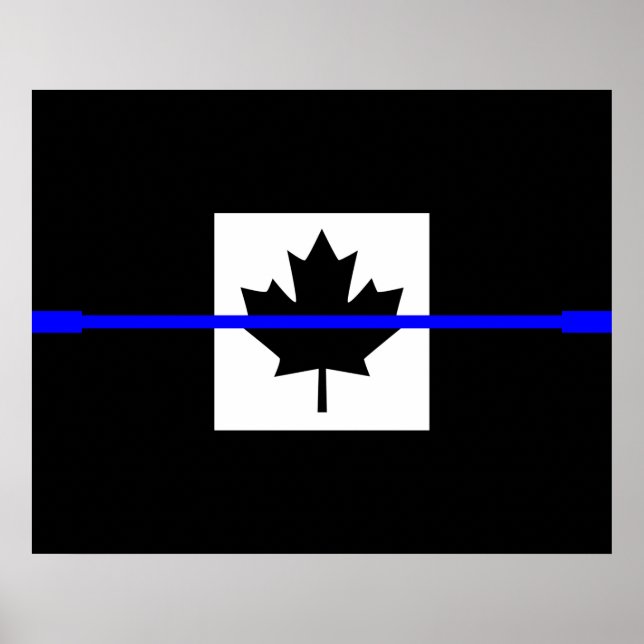 A Thin Blue Line Canadian Flagga Poster (Framsidan)