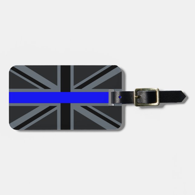 A Thin Blue Line Union Jack Bagagebricka (Horisontell Framsida)