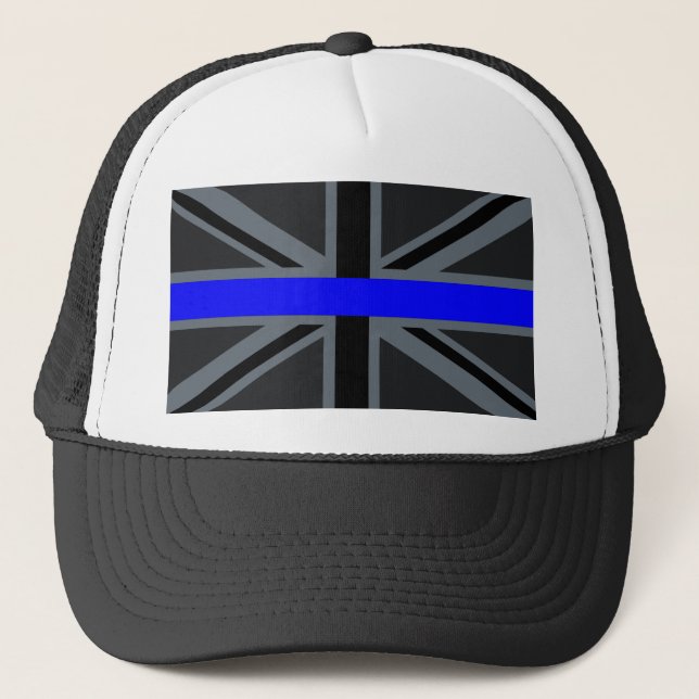 A Thin Blue Line Union Jack Truckerkeps (Framsida)