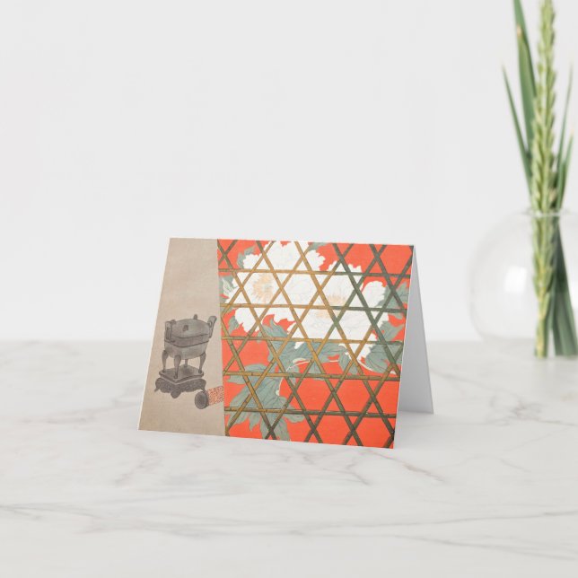 "A Thousand Grasses 5“ Kamisaka Sekka Ukiyo-E   Kort (Framsida)