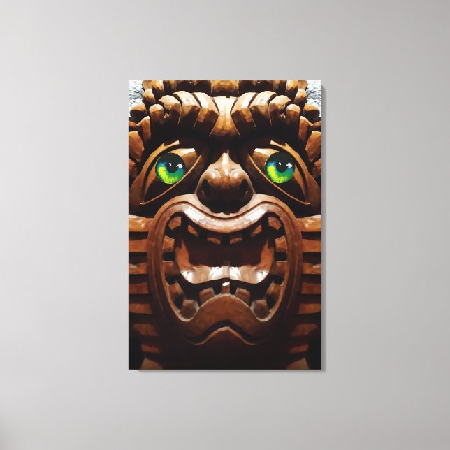 A Tiki Terraced - Ken Gage Art Canvastryck (Framsida)
