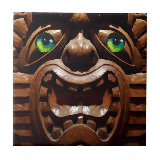 A Tiki Terraced - Ken Gage Art Kakelplatta (Framsidan)