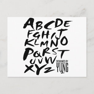 A till Z Alfabetiskt Brev Vykort
