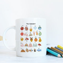 A till Z Alphabet med Bilder Kids Mugg