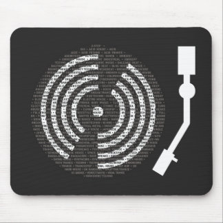 A till Z Turntable Mörk Mousepad Musmatta