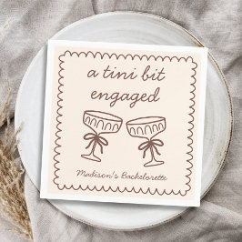 A Tini Bit Engaged Espresso Martini Bachelorette Pappersservett