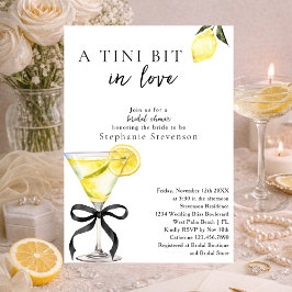 A Tini Bit In Love Lemon Martini Bridal Shower Inbjudningar