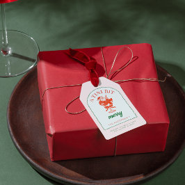 A Tini Bit Merry Christmas Santa Claus Presentetikett