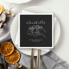 A Tini Bit Older Chic Black Martini Födelsedagsfes Pappersservett