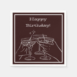 A Tini Bit Older - Dekorationer för födelsedagstem Pappersservett