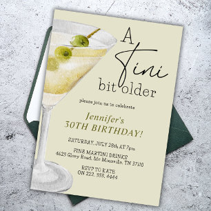 A Tini Bit Older Dirty Martini 30års födelsedag Pa Inbjudningar