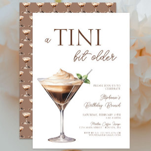 A Tini Bit Older Espresso Martini Birthday Inbjudningar