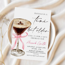 A Tini Bit Older Espresso Martini Birthday Inbjudningar