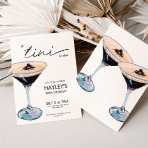 A Tini Bit Older Espresso Martini Birthday Inbjudningar