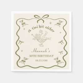 A Tini Bit Older Espresso Martini Bow Birthday  Pappersservett