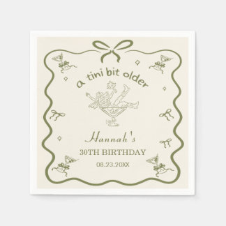 A Tini Bit Older Espresso Martini Bow Birthday  Pappersservett