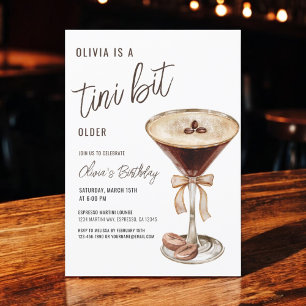A Tini Bit Older Espresso Martini Födelsedagsfest Inbjudningar