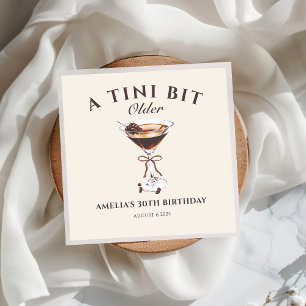 A Tini Bit Older Expresso Martini Birthday Napkins Pappersservett