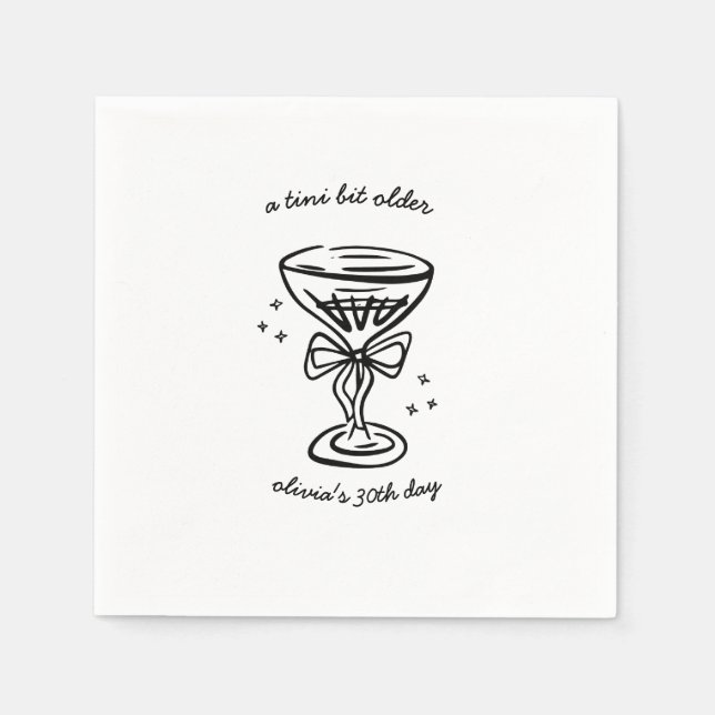 A Tini Bit Older-Födelsedagsfest Pappersservett (Framsidan)
