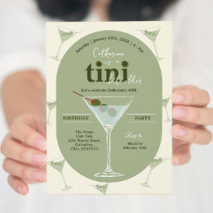 A Tini Bit Older Martini Birthday-inbjudan Inbjudningar