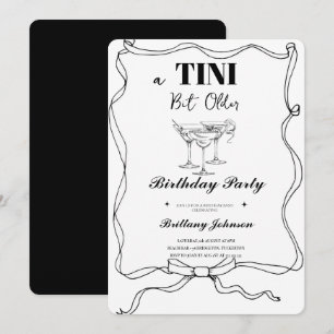 A Tini Bit Older Martini Birthday Inbjudningar