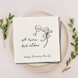 A Tini Bit Older Martini Birthday Pappersservett