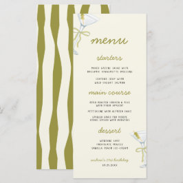 A Tini Bit Older Martini Birthday Party Menu Meny