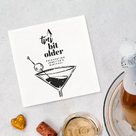 A Tini Bit Older Martini Födelsedagsfest Pappersservett