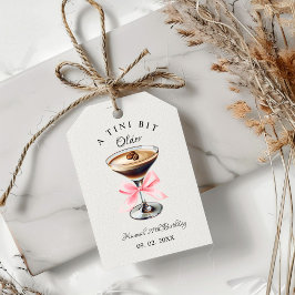 A Tini Bit Older Martini Födelsedagsfest Presentetikett