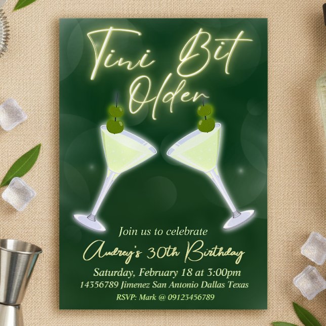 A Tini Bit Older - Martini Inbjudningar (A Tini Bit Older - Martini Invitation
)