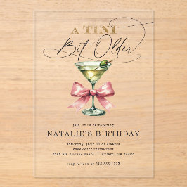 A Tini Bit Older Martini Rosa Bow Birthday