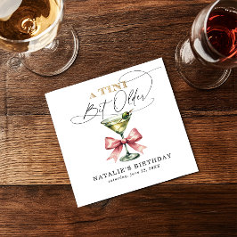 A Tini Bit Older Martini Rosa Bow Birthday Pappersservett