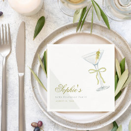 A Tini Bit Older Olive Martini Cocktail Birthday Pappersservett