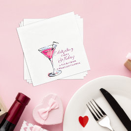 A Tini Bit Older Pink Martini Birthday Party Paper Pappersservett