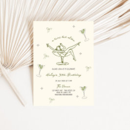 A Tini Bit Older Quirky Hand plockade Birthday Inbjudningar