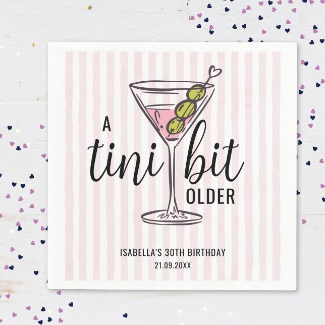 A Tini Bit Older Rosa Martini Thmet Birthday Pappersservett (Skapare uppladdad)