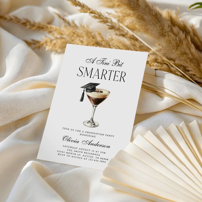A Tini Bit Smarter Espresso Martini Graduation Inbjudningar (Skapare uppladdad)