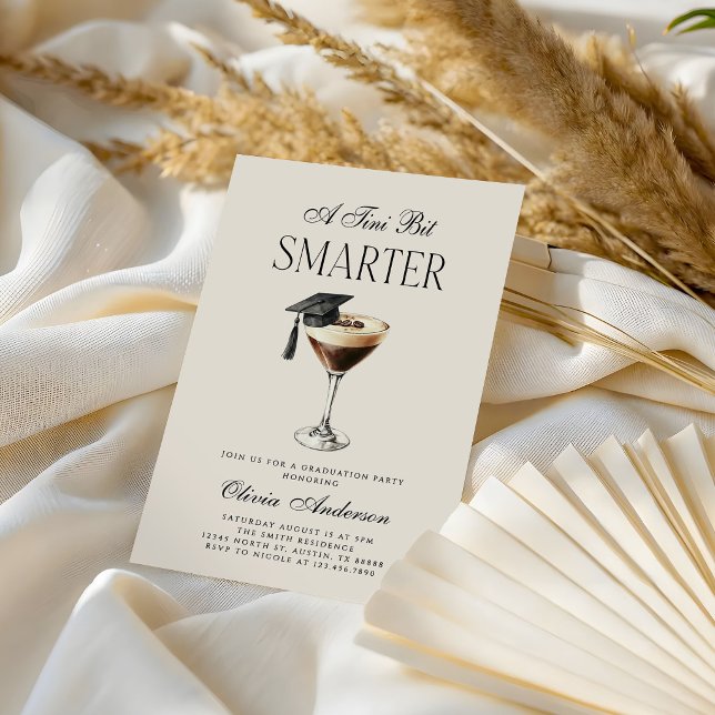 A Tini Bit Smarter Espresso Martini Graduation Inbjudningar (Skapare uppladdad)